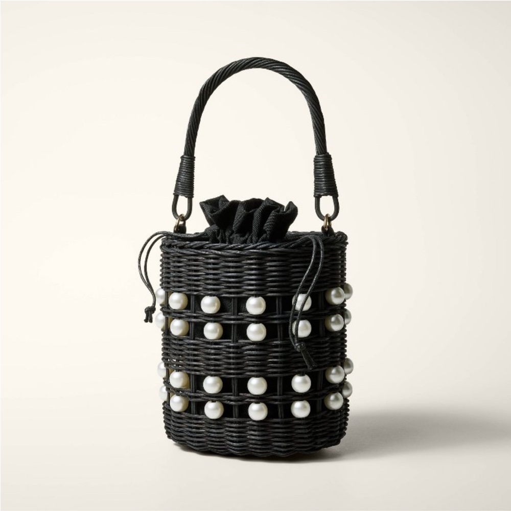 Kate Spade New York x Target Pearl Embellished Basket Bucket Bag - Picture 2 of 6